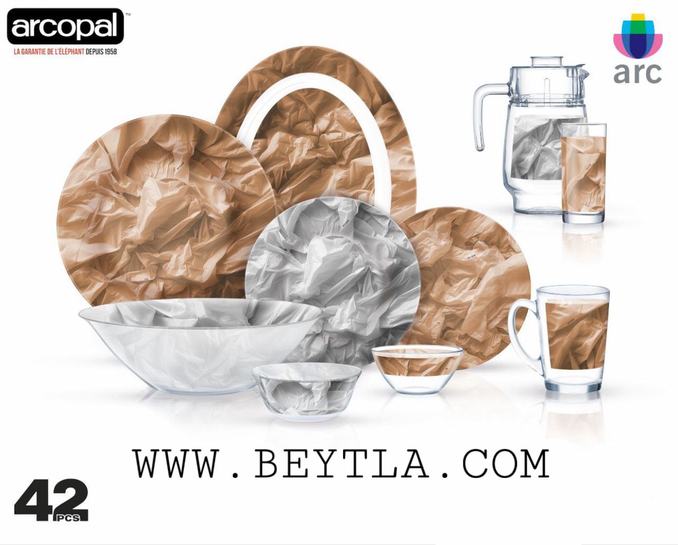 3D طقم أركوبيركس لوميناك الفرنسي 42 قطعة