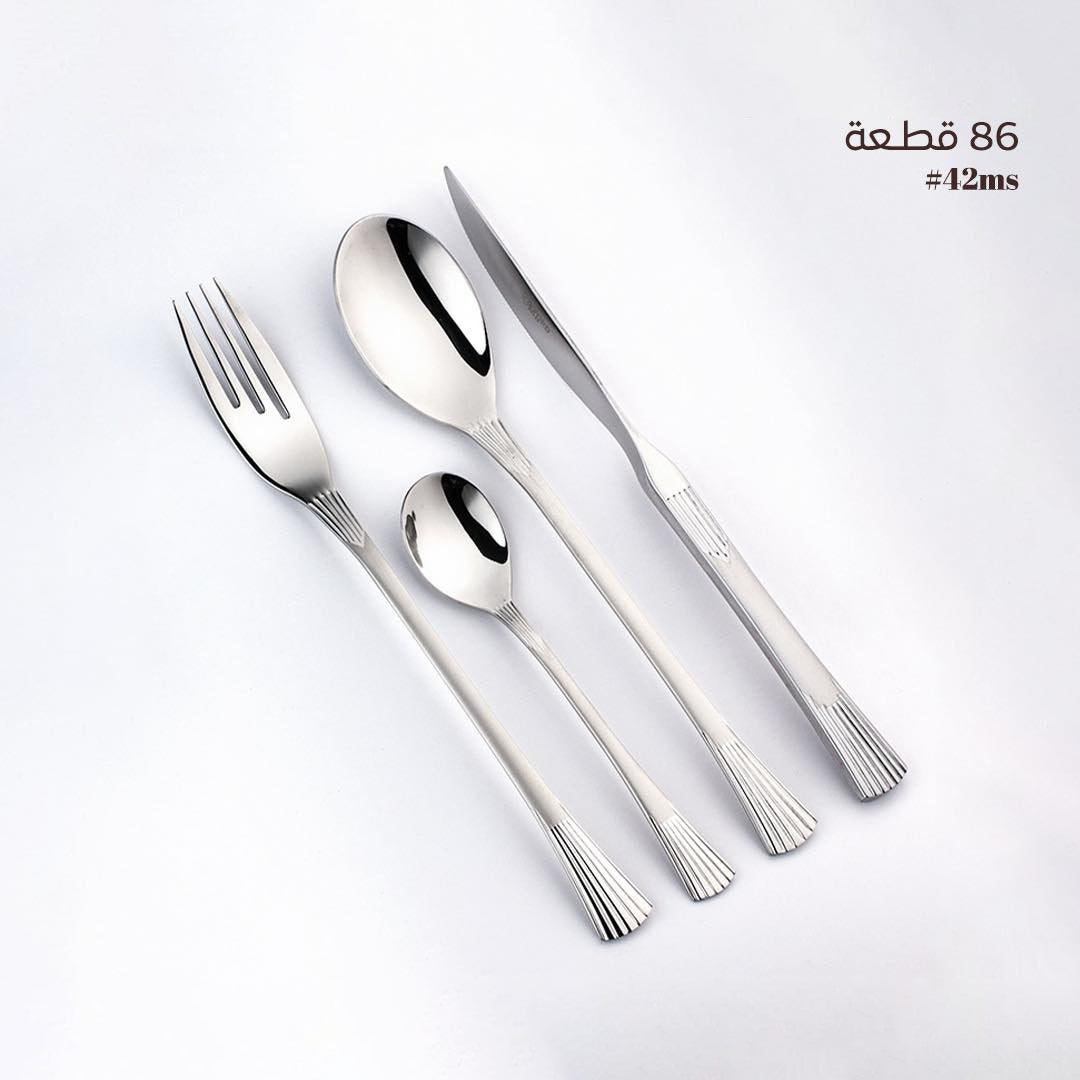 طقم أدوات مائدة أكسفورد، 86 قطعة - كود 42-MS-MD