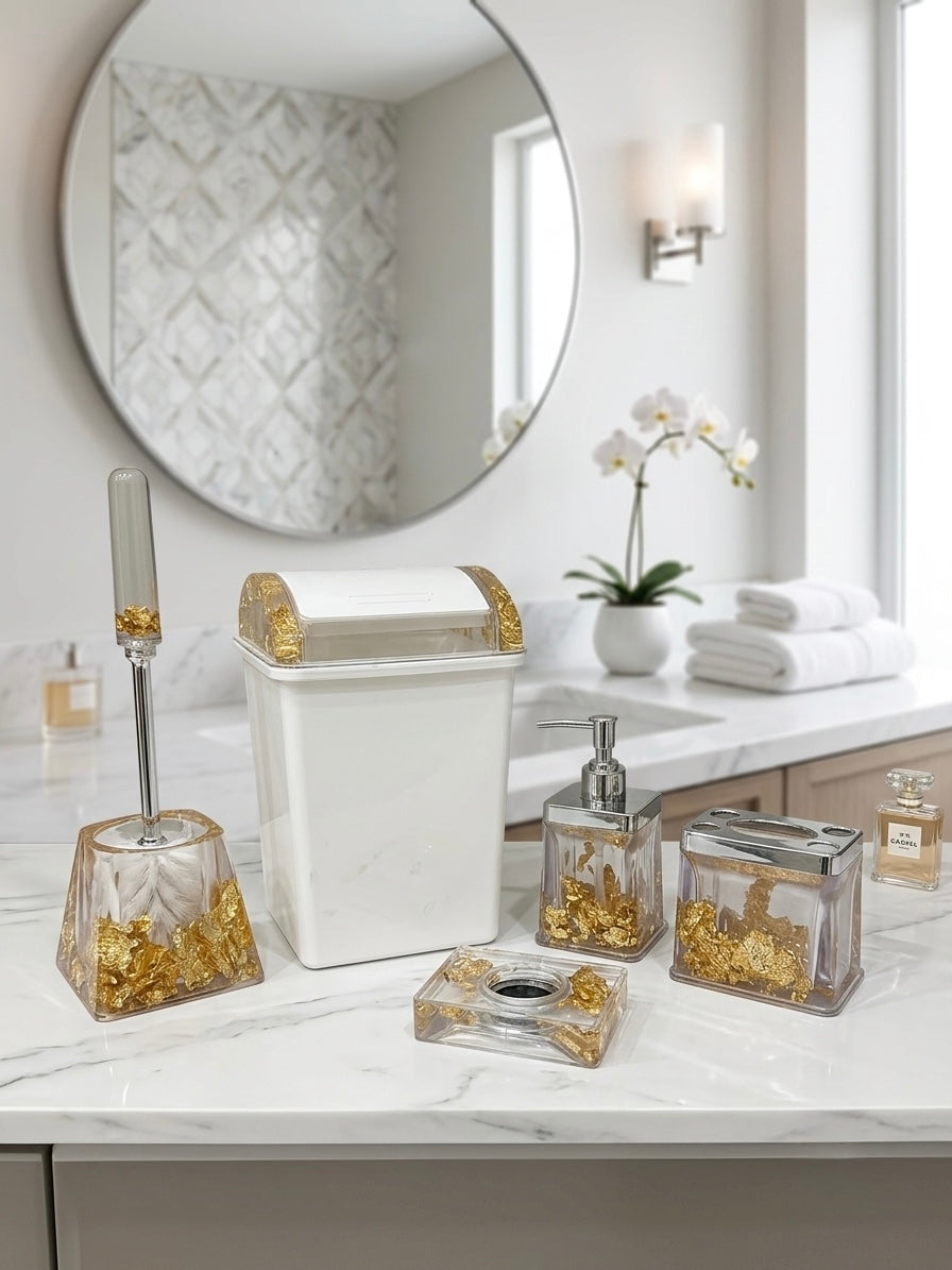 Gilded bathroom set