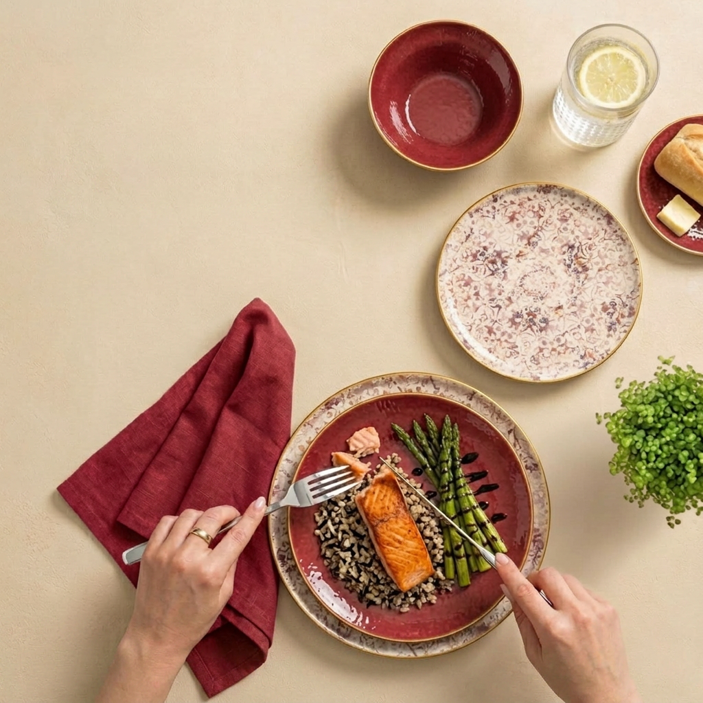 طقم عشاء تركي أحمر - فارموزا